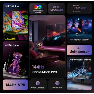 Hisense Smart Τηλεόραση 43" 4K UHD QLED E7Q Pro HDR (2025) 43E7Q PRO